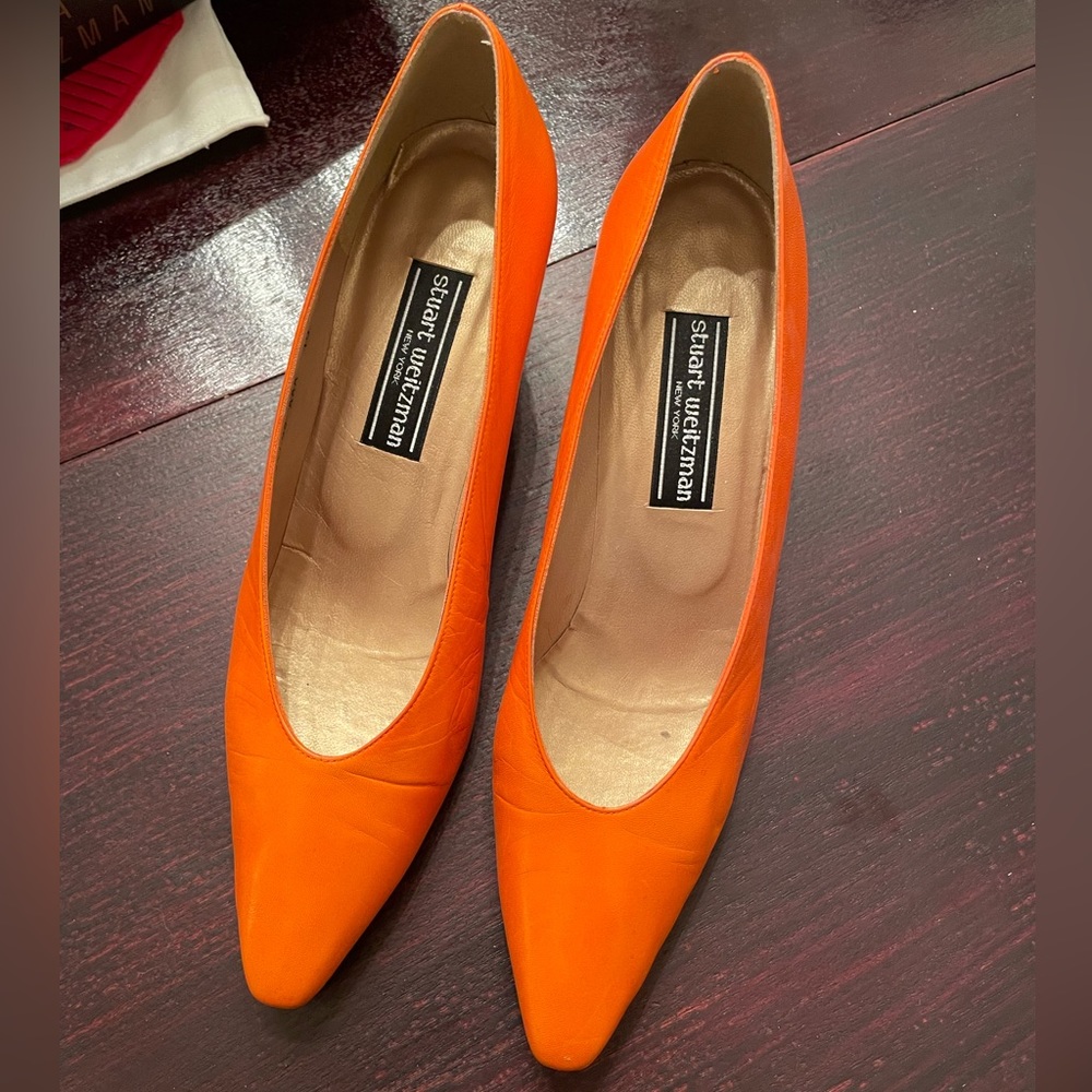 Vintage Stuart Weitzman Orange Heels